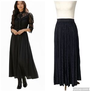 VINTAGE 90s MIX IT Black Midi Maxi Skirt
